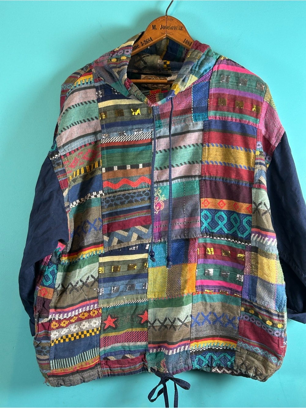 Vintage Multicolor Patchwork Pullover - M/L